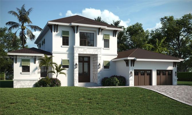 Attached, Exterior, Facade, Mediterranean