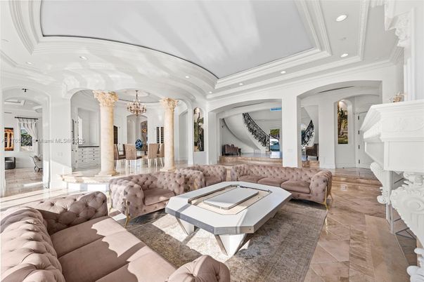 Chandelier, Interior, Living room, Recessed Lighting
