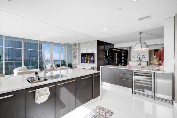 Interior, Kitchen, Recessed Lighting, Stainless Steel Appliances, Water