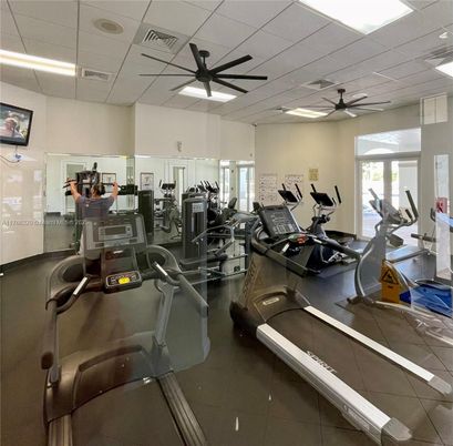 Fitness Equipment, Gym, Interior, Recessed Lighting