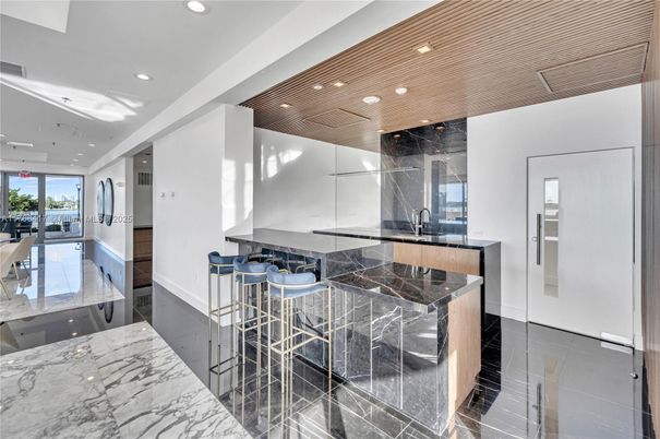 Interior, Kitchen, Marble, Marble Walls, Recessed Lighting