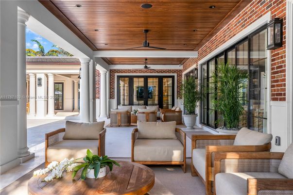 Interior, Living room, Recessed Lighting, Stone Walls, Wooden Ceilings