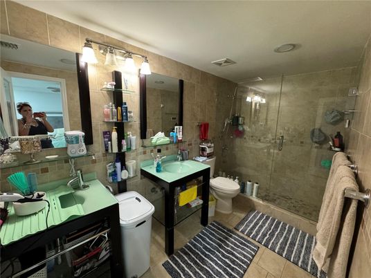 Bathroom, Dual Sink Vanities, Glass Shower, Interior