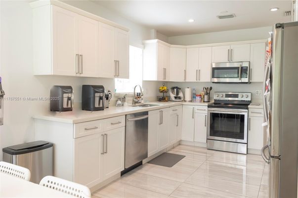 Interior, Kitchen, Recessed Lighting, Stainless Steel Appliances