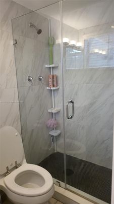 Bathroom, Glass Shower, Interior, Marble Walls