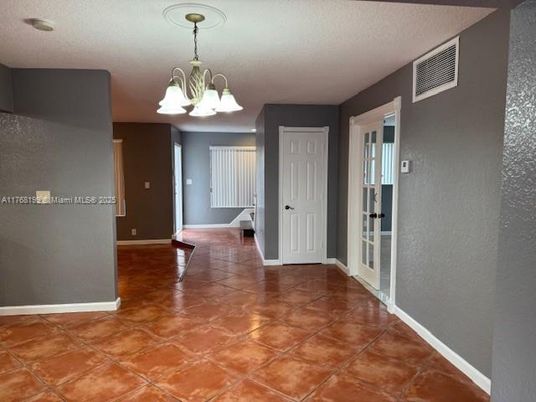 Chandelier, Empty room, Interior