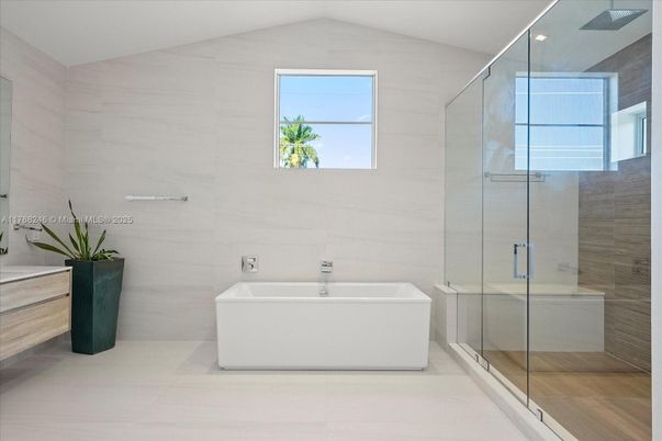 Bathroom, Free Standing Baths, Glass Shower, Interior
