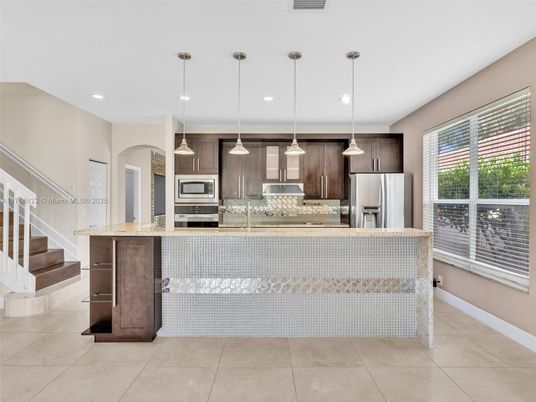 Interior, Kitchen, Pendant Lights, Recessed Lighting, Stainless Steel Appliances