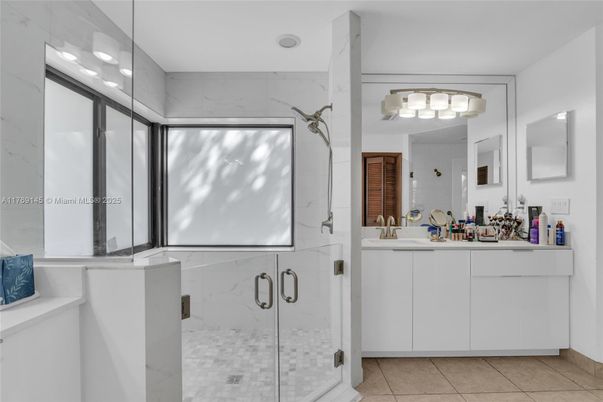 Bathroom, Glass Shower, Interior, Marble Walls