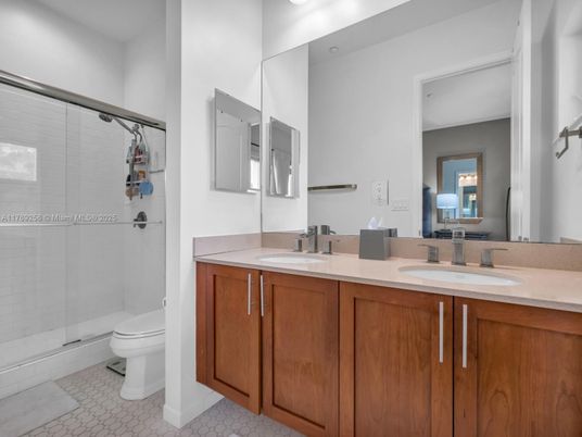 Bathroom, Dual Sink Vanities, Glass Shower, Interior