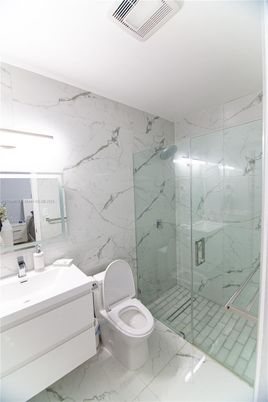Bathroom, Glass Shower, Interior, Marble, Marble Walls