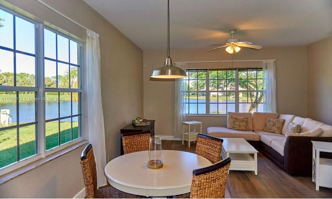 Interior, Living room, Pendant Lights, Water, Wood Texture Flooring