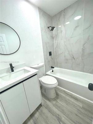 Bathroom, Interior, Marble Walls, Wood Texture Flooring