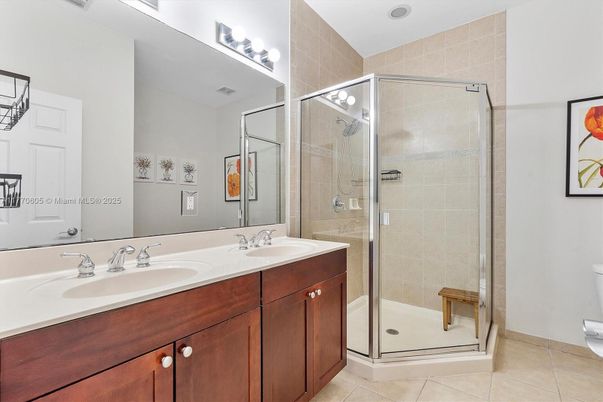 Bathroom, Dual Sink Vanities, Glass Shower, Interior