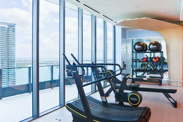 Fitness Equipment, Gym, Interior, Wood Texture Flooring