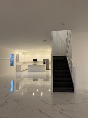 Interior, Kitchen, Marble, Recessed Lighting, Stainless Steel Appliances