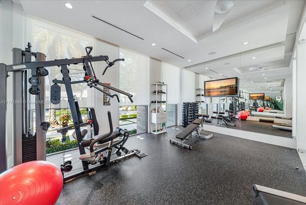 Fitness Equipment, Gym, Interior, Recessed Lighting