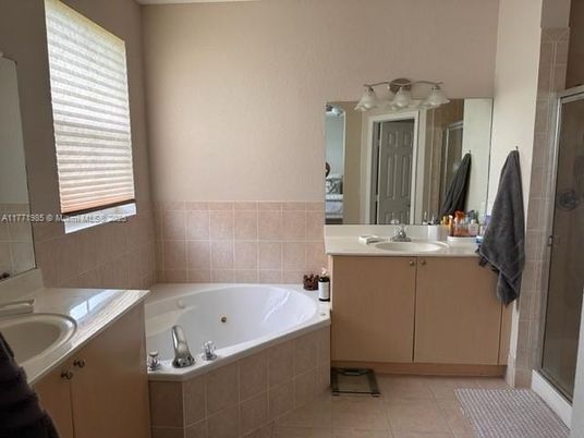 Bathroom, Dual Sink Vanities, Glass Shower, Interior