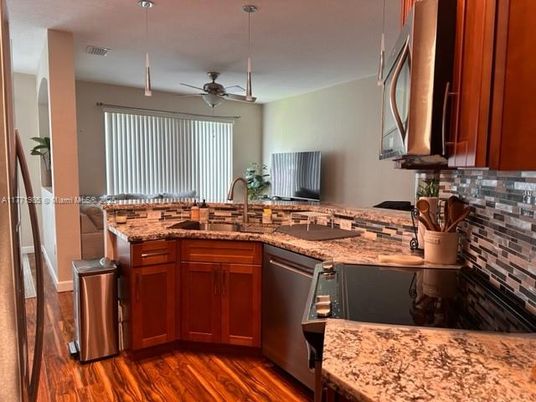 Interior, Kitchen, Wood Texture Flooring