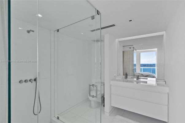 Bathroom, Glass Shower, Interior, Recessed Lighting, Water