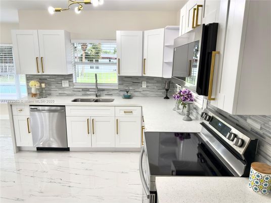 Interior, Kitchen, Marble, Stainless Steel Appliances