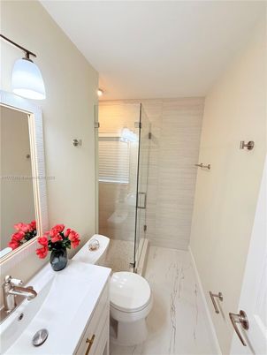 Bathroom, Glass Shower, Interior, Marble
