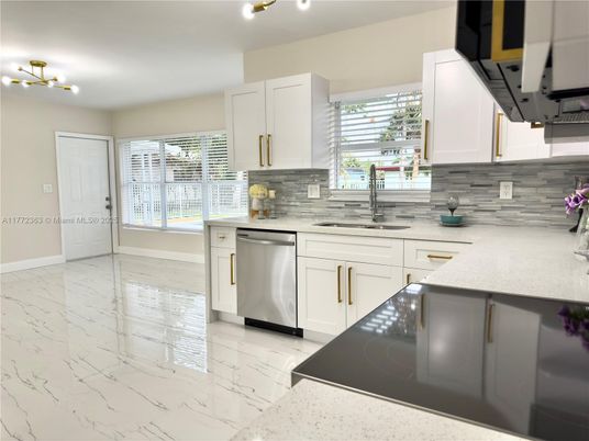 Interior, Kitchen, Marble, Stainless Steel Appliances