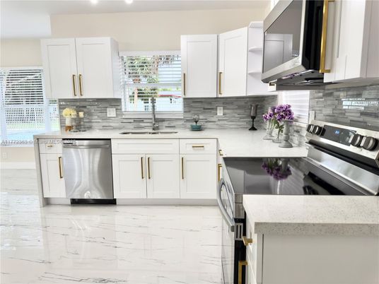 Interior, Kitchen, Marble, Stainless Steel Appliances