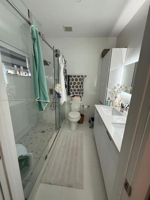 Bathroom, Dual Sink Vanities, Glass Shower, Interior