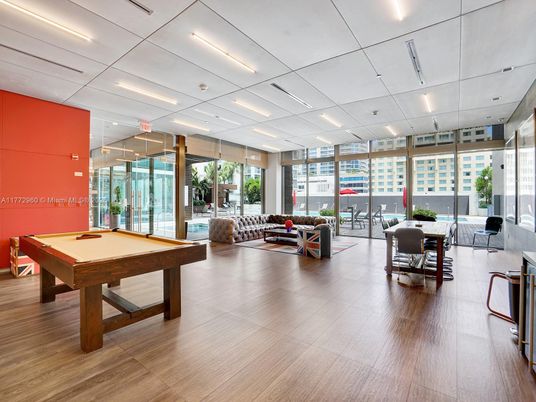 Billiard Table, Game Room, Interior, Living room, Recessed Lighting, Wood Texture Flooring