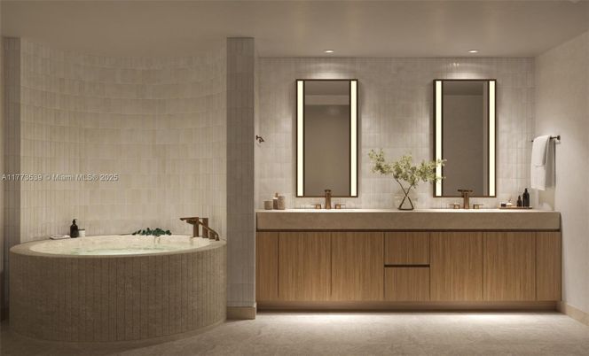 Bathroom, Dual Sink Vanities, Interior, Recessed Lighting