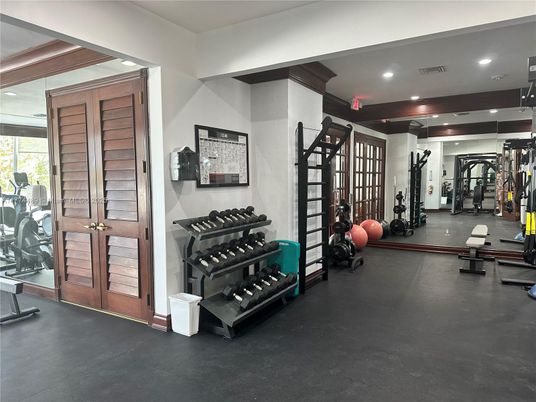 Fitness Equipment, Gym, Interior, Recessed Lighting