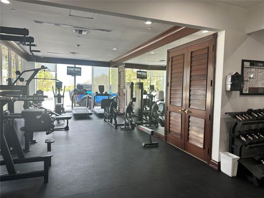 Fitness Equipment, Gym, Interior, Recessed Lighting