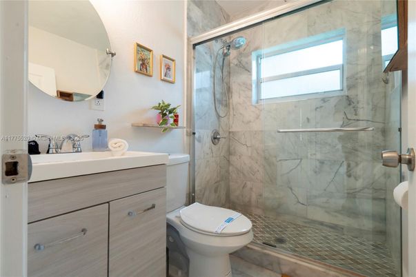 Bathroom, Glass Shower, Interior, Marble Walls