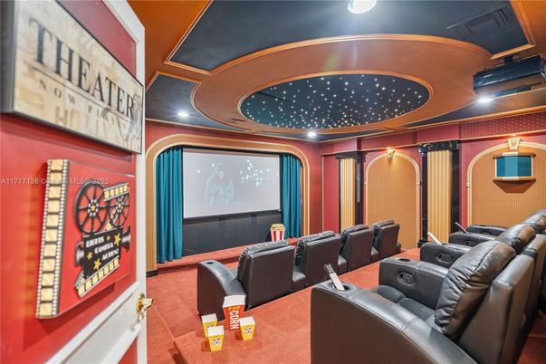 Home Theatre Room, Interior, Projection Screen, Recessed Lighting, Theatre Room