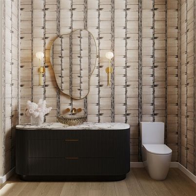 Bathroom, Interior, Wood Texture Flooring, Wooden Walls
