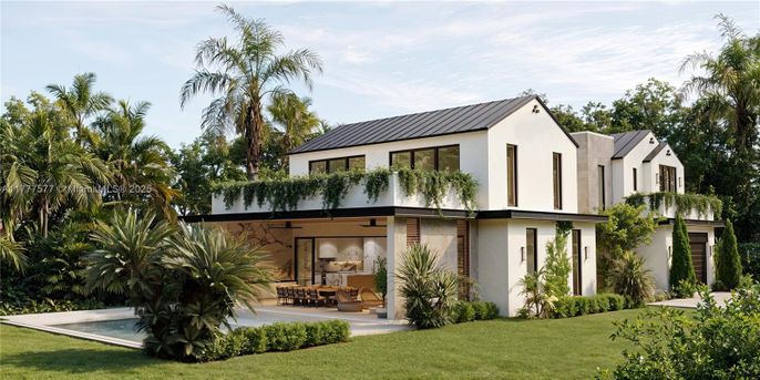 Backyard, Exterior, Facade, Pool, Farmhouse