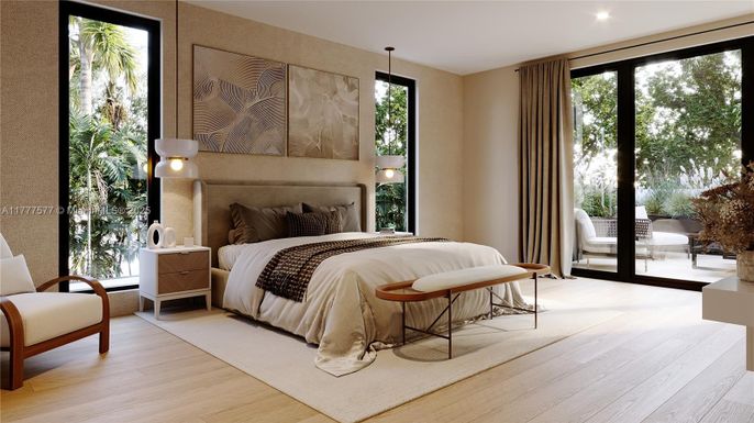 Bedroom, Interior, Wood Texture Flooring