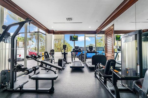 Fitness Equipment, Gym, Interior, Recessed Lighting