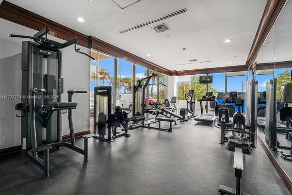 Fitness Equipment, Gym, Interior, Recessed Lighting