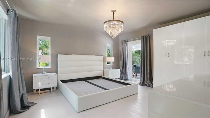 Bedroom, Chandelier, Interior
