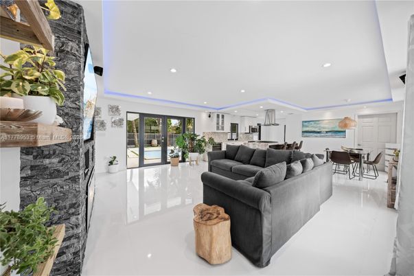 Dining room, Interior, Kitchen, Living room, Recessed Lighting, Stainless Steel Appliances