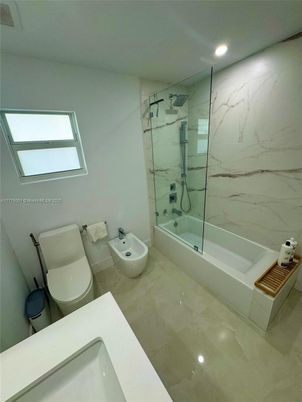 Bathroom, Glass Shower, Interior, Marble Walls, Recessed Lighting