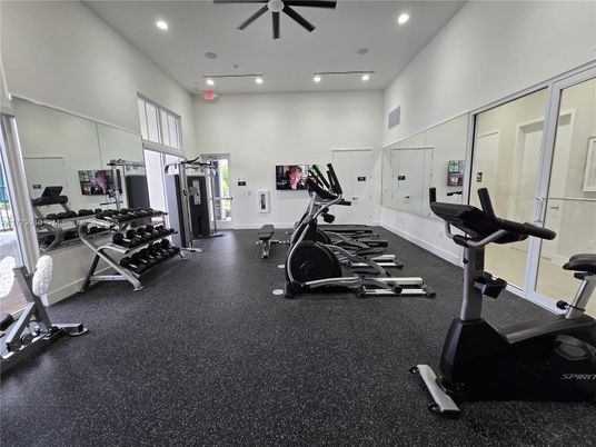 Fitness Equipment, Gym, Interior, Recessed Lighting