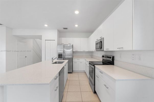 Interior, Kitchen, Recessed Lighting, Stainless Steel Appliances