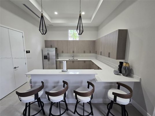 Interior, Kitchen, Pendant Lights, Recessed Lighting, Stainless Steel Appliances