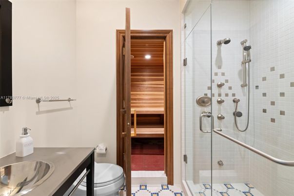 Bathroom, Glass Shower, Interior, Sauna Room