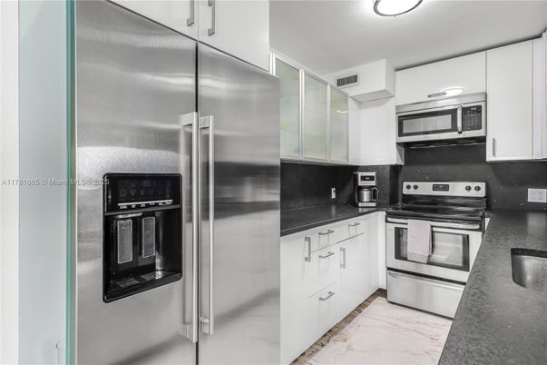 Interior, Kitchen, Marble, Stainless Steel Appliances