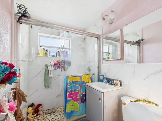 Bathroom, Glass Shower, Interior, Marble Walls