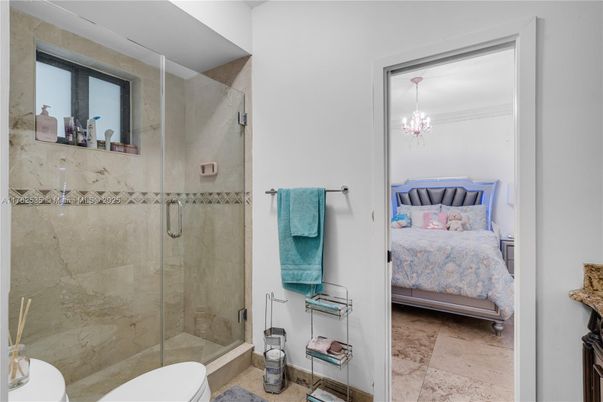 Bathroom, Bedroom, Chandelier, Glass Shower, Interior